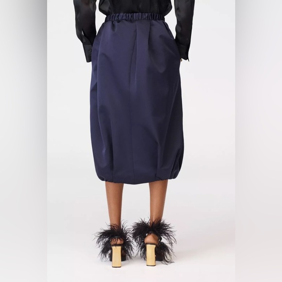 Zara VOLUMINOUS TAFFETA SKIRT LIMITED EDITION. Navy Blue. Size XS. New with Tags - Picture 11 of 16